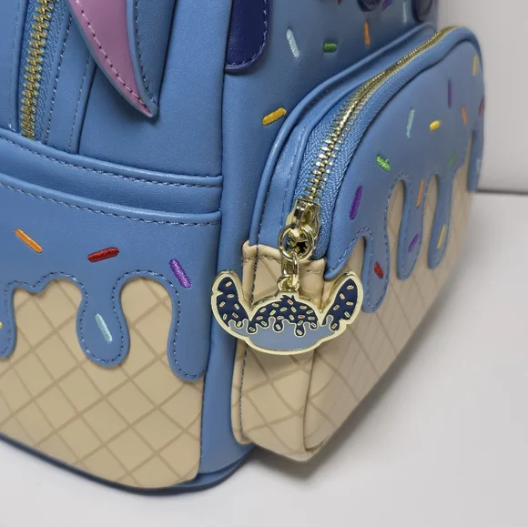 Loungefly Disney Lilo & Stitch Ice Cream Stitch Figural Mini Backpack New - Picture 4 of 10